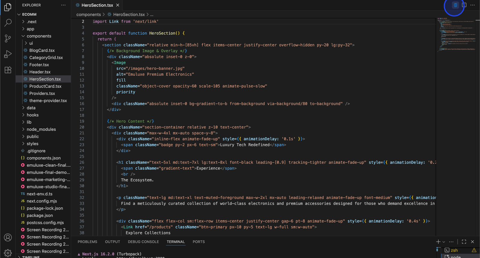 Emuluxe Extension in VS Code