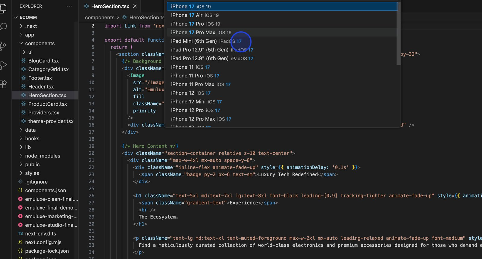 Emuluxe Simulation Panel